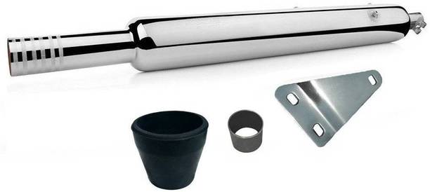Supremechoice Long Punjab Empty Chrome silancer Royal Enfield Electra 350 Full Exhaust System