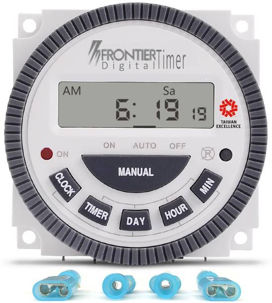 Euro Controls Frontier TM619H-2 30 Amps High Quality Digital Programmable Timer 4 pin - 18 Programs - replaceable battery Programmable Electronic Timer Switch