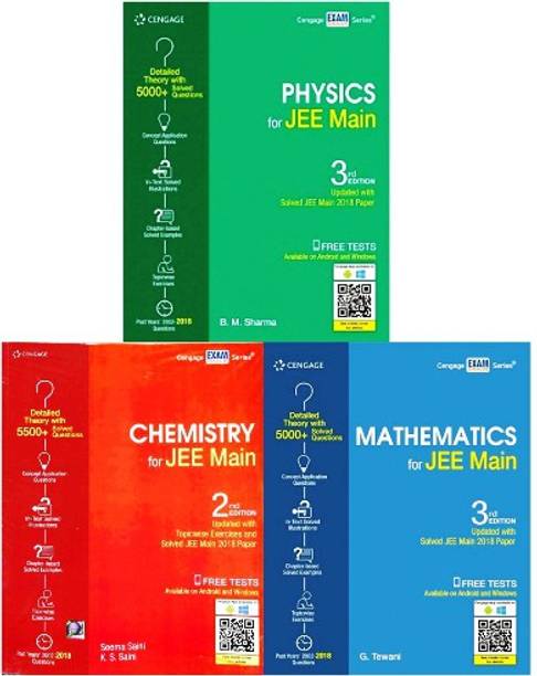 Cengage JEE MAIN Set Of 3 Books Combo ( Mathematics + Chemistry + Physics ) 2018 Paper Back English