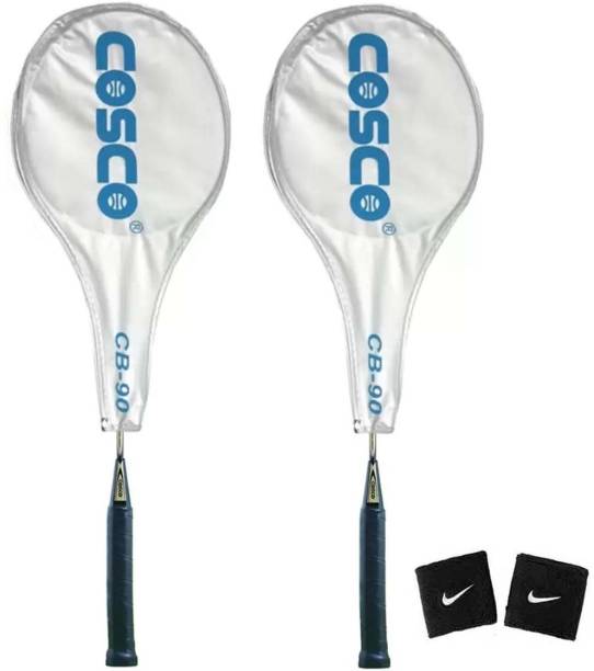 COSCO Combo of Badminton Racquet ( CB-90 : 2 Racquet ) ( Color on Availability), ( 2 Band ) Badminton Kit