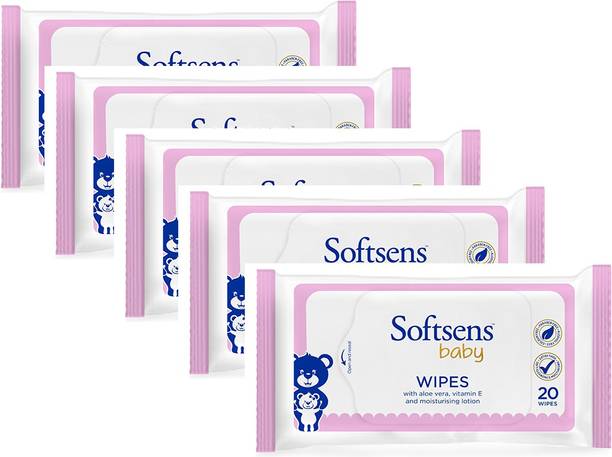 Softsens Baby Wipes (Pack of 20x5)