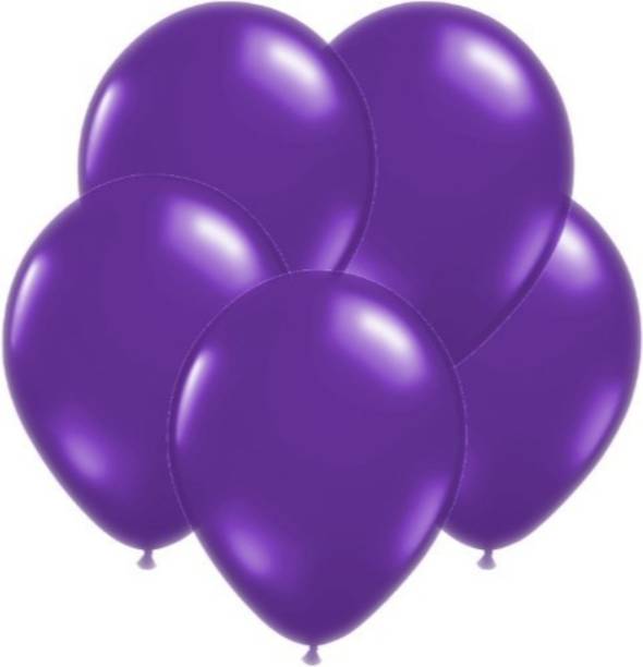 Smartcraft Solid Metallic Balloons - Pack of 100 (Purple) Balloon