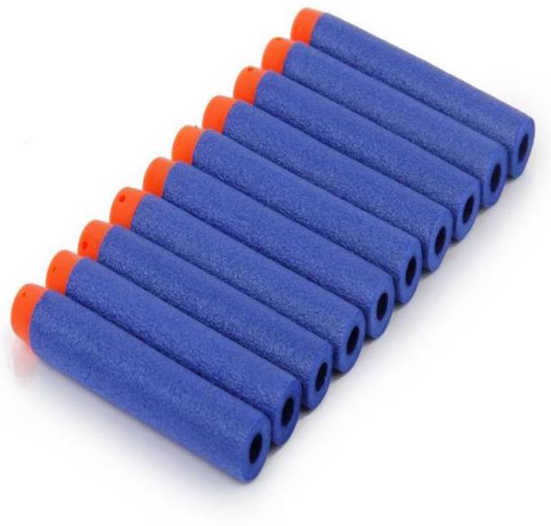 SOMETHING4U (Pack of 10) Blue Bullet Foam Dart Bullets for Nerf N-Strike Elite Guns, Darts & Plastic Bullets