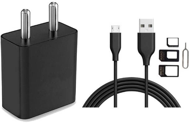 StuffHoods Wall Charger Accessory Combo for Microsoft Lumia 640 XL Dual SIM, Microsoft Lumia 535 Dual SIM, Microsoft Nokia 215 Dual Sim, Microsoft Lumia 640 Dual SIM, Microsoft Lumia 532 Dual SIM Compatible Charger Original Adapter Like Wall Charger 2.1 Ampere With 1.2 M USB Data Charging Cable