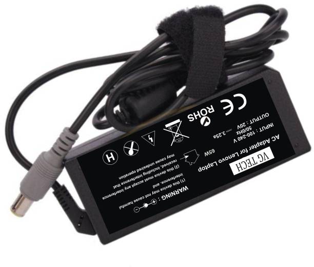 VGTECH Laptop adapter for 65w Thinkpad Charger 65 W Adapter (Power Cord Included) 65 Adapter