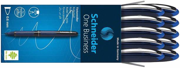 schneider ONE Business 0.6mm, Blue, Box of 10 (183003) Roller Ball Pen