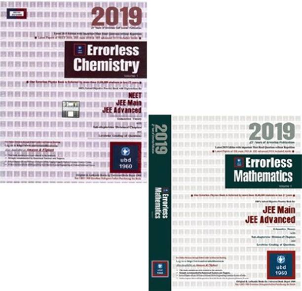 Errorless CHEMISTRY + MATHEMATICS COMBO For NEET / AIIMS / JEE ( MAIN & ADVANCE ) 2019 Set Of 4 Books 2019