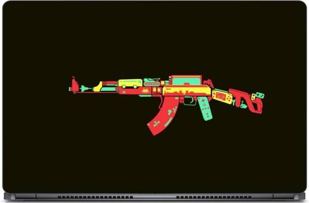 i-Birds Colorful AK-47 Gun Exclusive High Quality Laptop Decal, laptop skin sticker 15.6 inch (15 x 10) Inch iB_skin_0644new Vinyl Laptop Decal 15.6