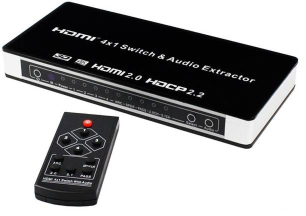 microware HDMI2.0 HDCP2.2 HDMI 4x1 Switch & Audio Extractor 4 ports HDMI switcher 4 input 1 output HDMI selector Media Streaming Device