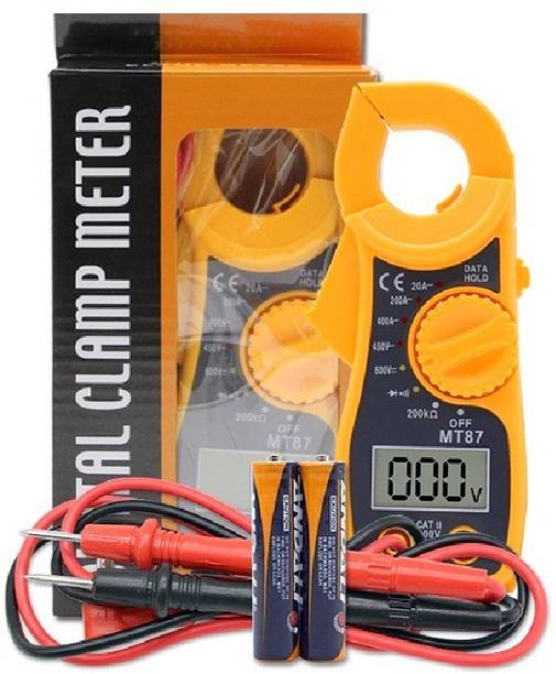 Unity MT-87 Digital Clamp Meter Electronic Tester Pocket Clamping Meter for Measuring AC/DC Voltage, AC Current, Resistance, Data Hold & Overload Protection in Portable Mini MT87 Electric Testing Digital Multimeter