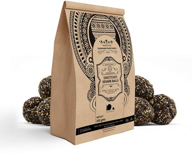 looms & weaves - Ready to eat Homemade Sweetened Sesame Balls/Ellunda - 250 Grams Pouch