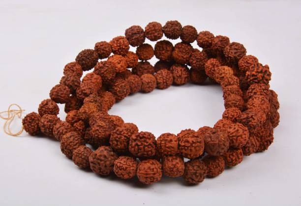 Green Spiritual Natural, Energized & Auspicious Rudraksha Mala (108+1 Beads, Bead Size: 12 mm each) - Tested & Certified Rudraksha Wood Chain