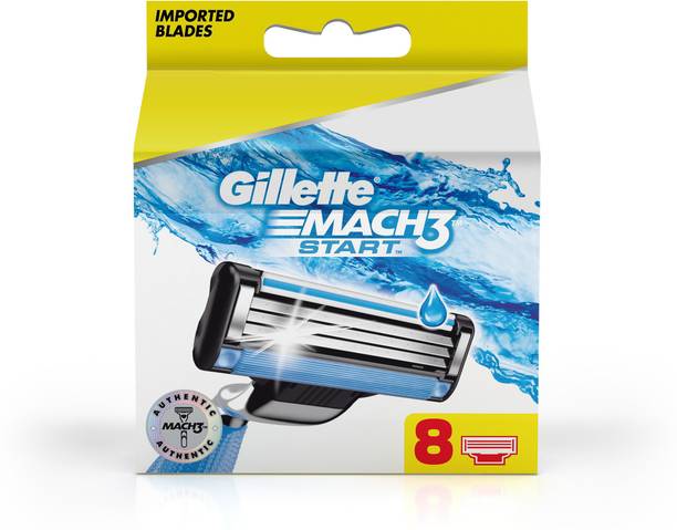 Gillette Mach3 Start 3-Bladed Cartridges with Aqua Grip