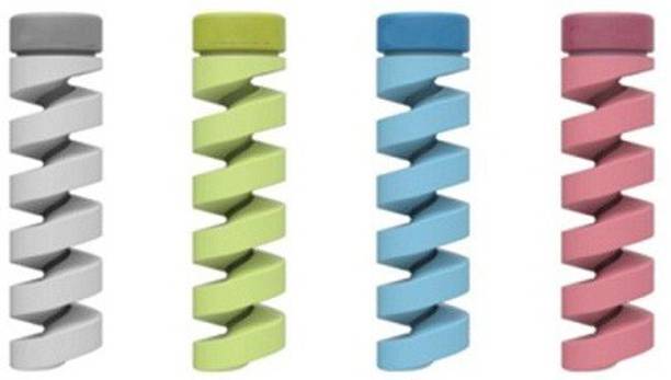 AXXEUM USB Cable Protector & Saver for All Android & Smartphones Set of 4 Pieces Cable Protector