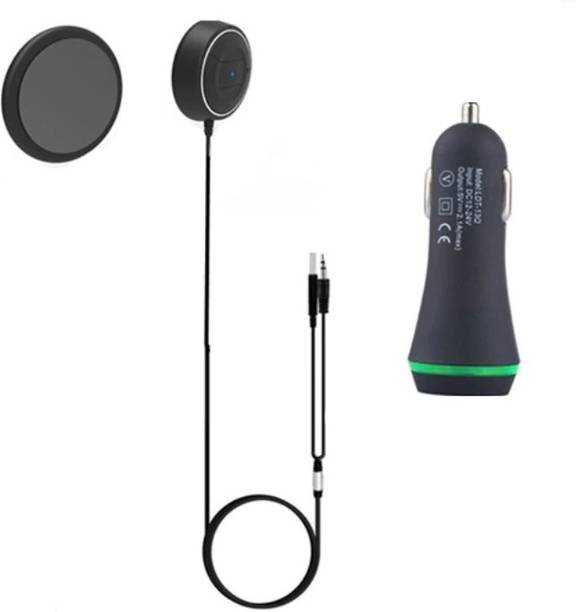SHOPIZONE v4.0 Car Bluetooth Device with Audio Receiver, Car Charger, 3.5mm Connector