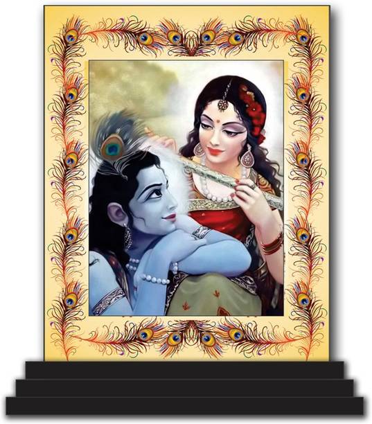 Vprint Radha Krishna Car Dashboard idols Figurine Showpiece Decorative Showpiece  -  12 cm