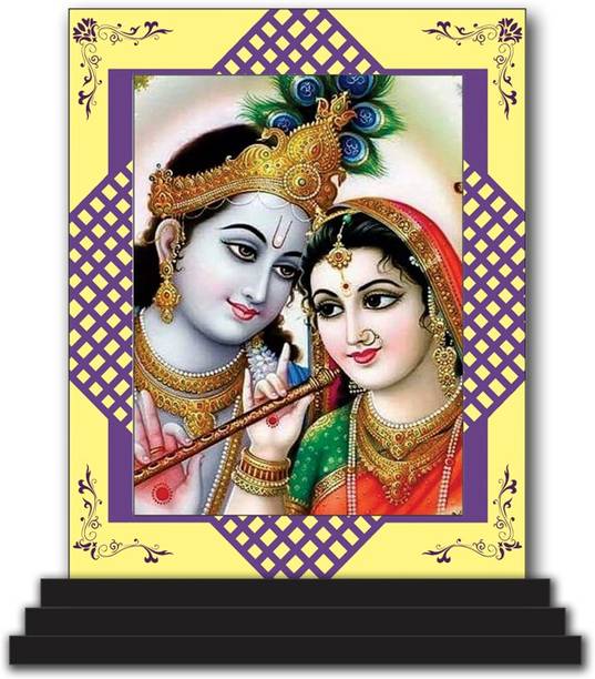 Vprint Radha Krishna Car Dashboard idols Figurine Showpiece Decorative Showpiece  -  12 cm