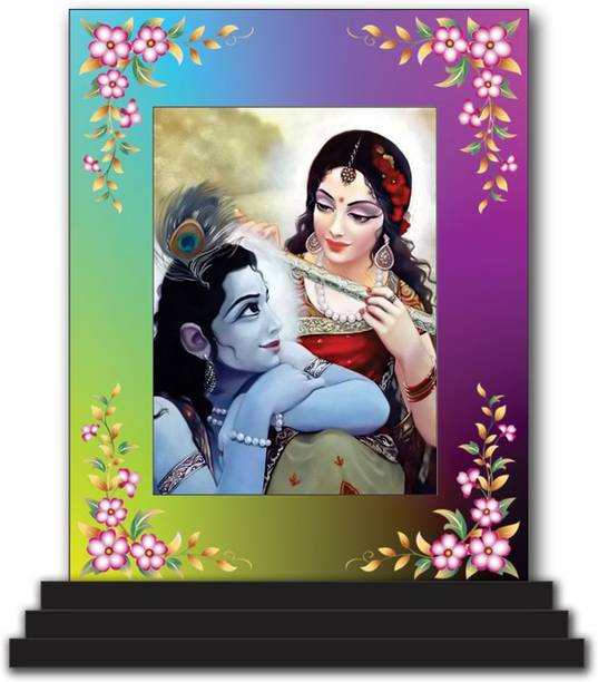 Vprint Radha Krishna Car Dashboard idols Figurine Showpiece Decorative Showpiece  -  12 cm
