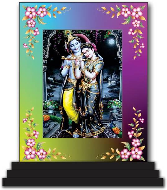 Vprint Radha Krishna Car Dashboard idols Figurine Showpiece Decorative Showpiece  -  12 cm