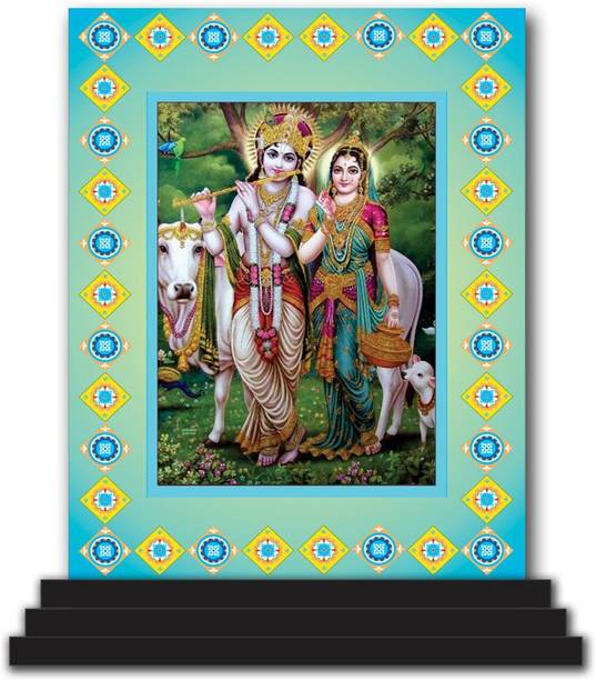 Vprint Radha Krishna Car Dashboard idols Figurine Showpiece Decorative Showpiece  -  12 cm