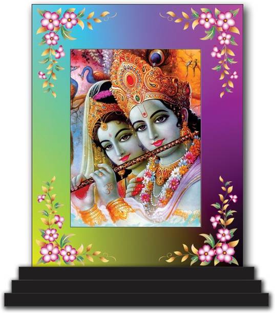 Vprint Radha Krishna Car Dashboard idols Figurine Showpiece Decorative Showpiece  -  12 cm