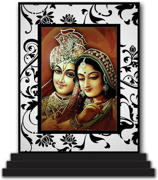 Vprint Radha Krishna Car Dashboard idols Figurine Showpiece Decorative Showpiece  -  12 cm