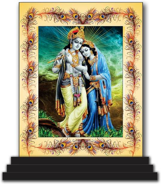 Vprint Radha Krishna Car Dashboard idols Figurine Showpiece Decorative Showpiece  -  12 cm