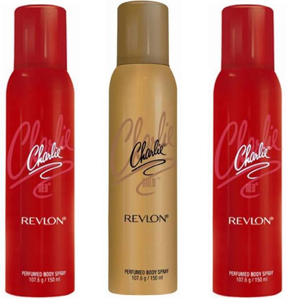 रेव्लॉन CHARLIE RED DEODORANT 150 ML + CHARLIE GOLD DEODORANT 150 ML डिओडोरेंट स्प्रे  -  पुरुषों और महिलाओं के लिए