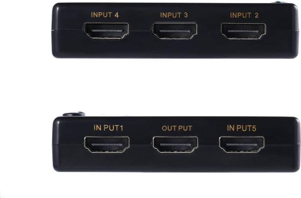 Tobo HDMI Switch 4K Intelligent 5-Port HDMI Switch, 5 in 1 Out HDMI Switcher HDMI Splitter with IR Wireless Remote Media Streaming Device