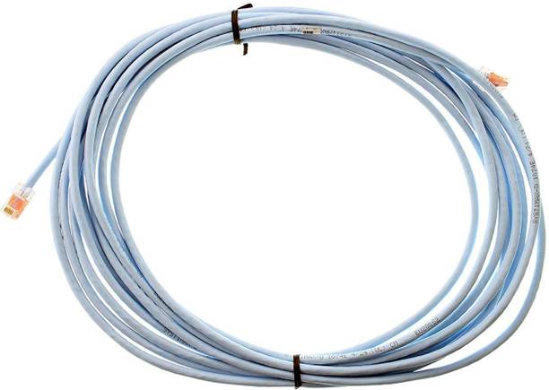 ANDTRONICS LAN Cable 10 m CAT6 RJ45 24AWG 4 Pair Moulded Network Ethernet Lan Patch Cable made from Systimax Cable - Full Copper - 10M, 30 ft