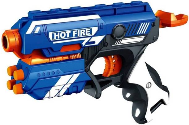 Vnex Blaze Storm Manual Soft Bullet Gun Toy with 10 Safe Foam Bullets for Kids (Multicolour) Guns & Darts