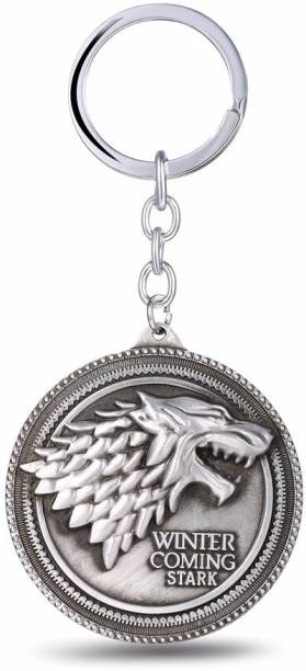 Optimus traders Game of Thrones House round Stark Winter Is Coming Metal Key Chain