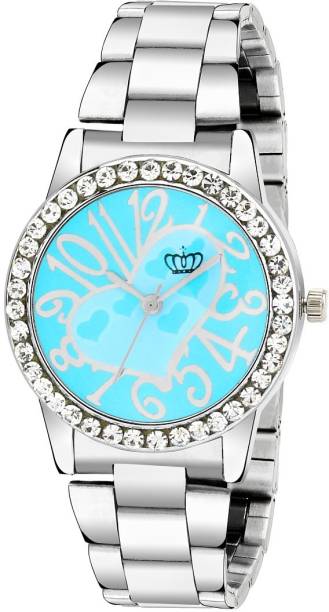 smael Exclusive Series Quartz Movement Stylish Sea Blue Dial Wrist Watch for Girls Analog Watch  - For Women