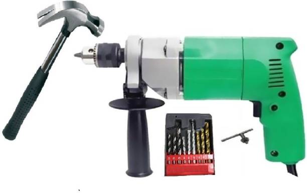 Engarc EID 13mm Drill Machine With Bits Set &amp; Hammer Power &amp; Hand Tool Kit