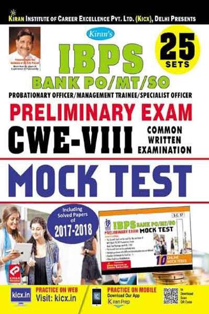 Kiran's Ibps Bank Po/mt/so Preliminary Cwe Viii Mock Test English
