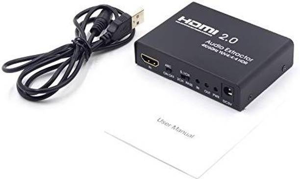 microware HDMI 2.0 to HDMI Audio Extractor Audio Extractor Support 4K/60Hz YUV 4:4:4 HDR ARC for HD Box PS3 PS4 Xbox Media Streaming Device