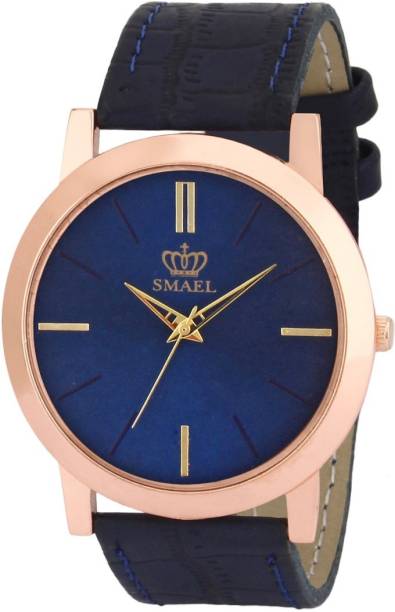 smael Exclusive SLIM Premium Series Quartz Movement Stylish Navy Blue Dial Wrist Watch for Boys Analog Watch  - For Men