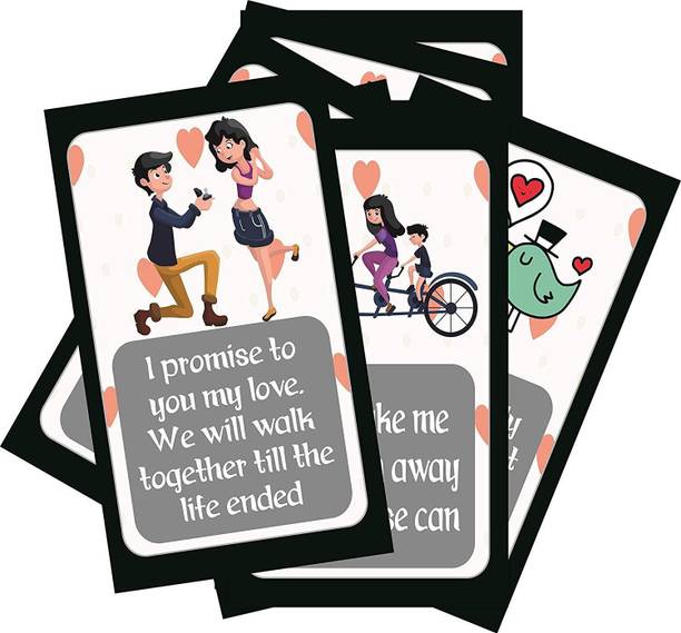 SYGA Set of 8 Stages of Love Story Perfect Valentine,Birthday,Wedding,Annivesary Gift for Your Loved Once ग्रीटिंग कार्ड