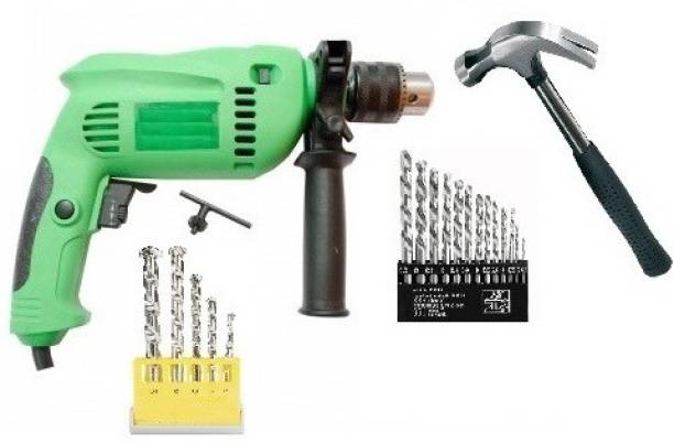 Engarc 13mm Heavy Duty Drill Machine &amp; Drill Bit Set Along With Hammer Power &amp; Hand Tool Kit