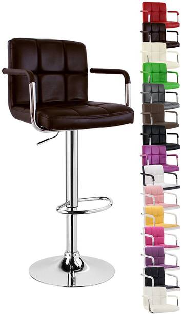 Finch Fox Swivel Bar Stool/Bar Chair/Restaurant Chair with Adjustable Height | Seat Made with PU Leather Metal Bar Stool