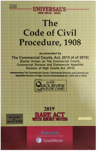 The Code Of Civil Procedure 1908 Bare Act With Short Notes