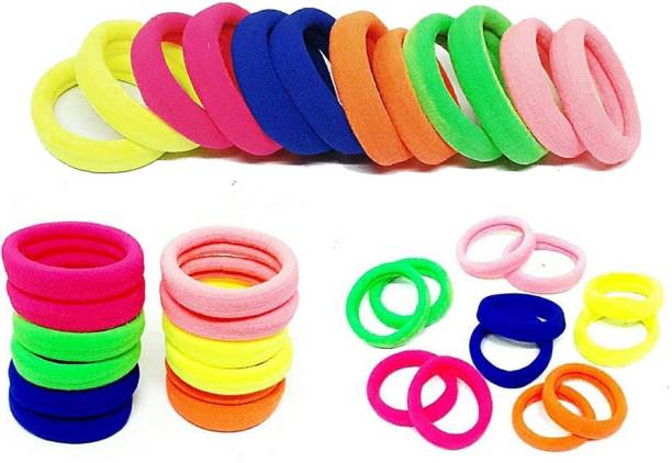 Janvii Elastic Stretch Hair Ties Bands For Women/Girls (Multicolor, 30 Pcs) Hair Band