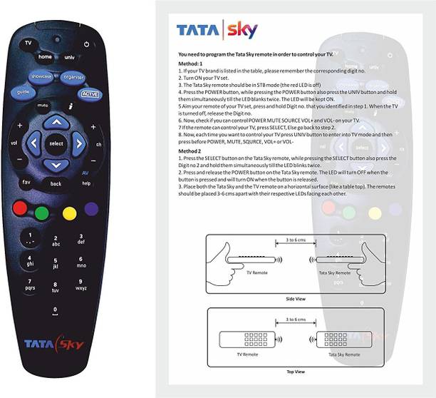 Tata Sky Remote Controller Radhikacomnet Tata Sky Original Universal Remote TATA SKY Remote Remote Controller
