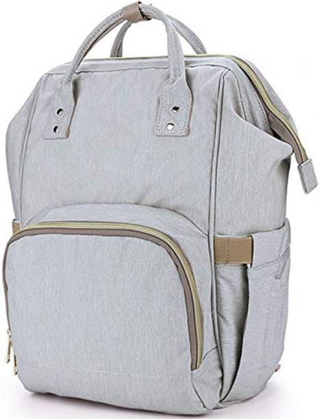 HOUSE OF QUIRK Water Resistant Baby Diaper Bag Grey Maternity Backpack (DIAPER BAG_GREY) Backpack Diaper Bag