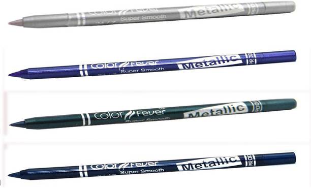 Color Fever Soft And Smooth Metallic Pencil Eyeliners Set Of 4Pcs A14 8 g
