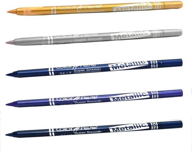 Color Fever Soft And Smooth Metallic Pencil Eyeliners Set Of 5Pcs A20 10 g