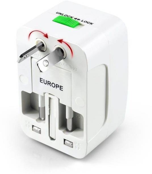 EAGNA Universal World Wide Travel Charger Adapter Plug, White Worldwide Adaptor  (White) Adapt-12 Worldwide Adaptor