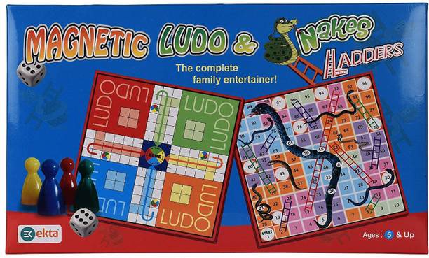 Ekta Magnetic Ludo & Snakes n ladders Party & Fun Board Game