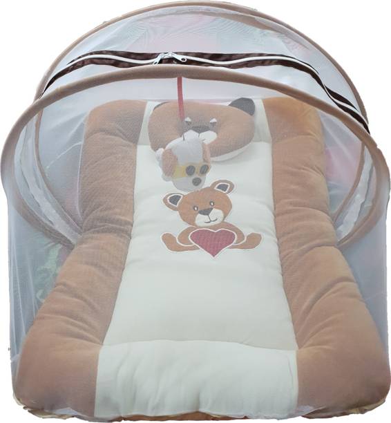 PINKS N BLUES Velvet, Cotton Baby Bed Sized Bedding Set