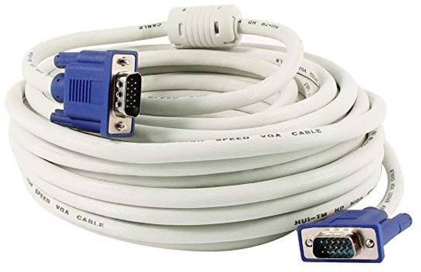 Security Store VGA Cable 15 m VGA Cable Male To Male 15 PIN Compatible for PC, laptop, projector, LCD monitor (15 Meter - 49.21 Foot - 1500 cm)